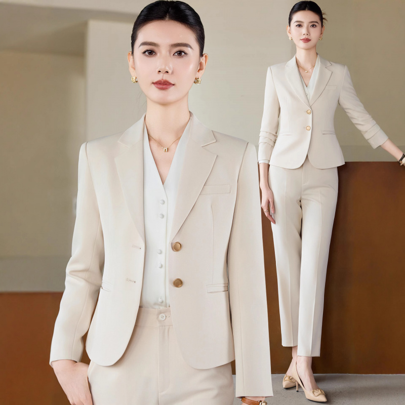 Women Formal Wear White Shirt - Kadınlar İçin Kayısı Beyazı Takım ElbiseOLProfesyonel