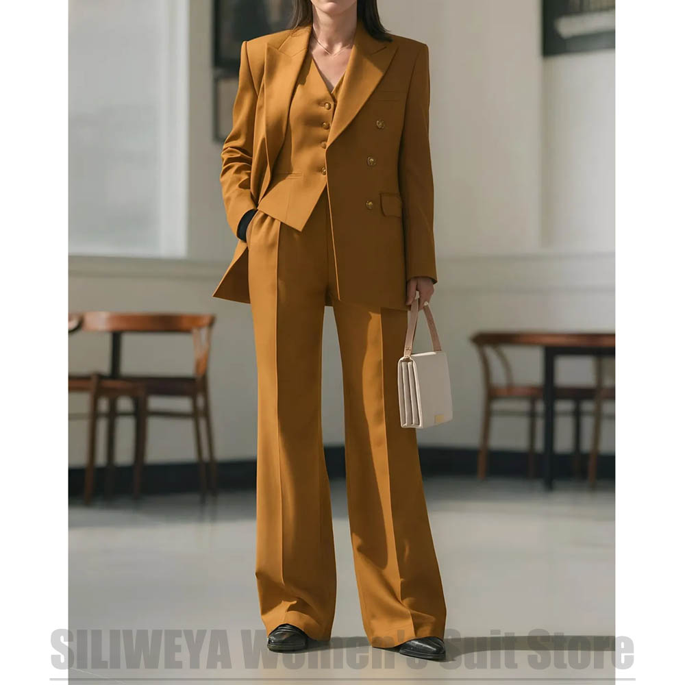 Women Formal Wear Tailor - Kadın Takım Elbise 3 Parça Kruvaze