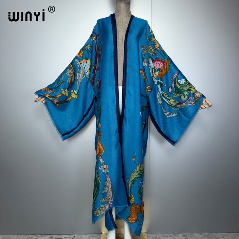 Young Women'S Formal Wear - WINYI Afrika bohem kimono maksi elbise