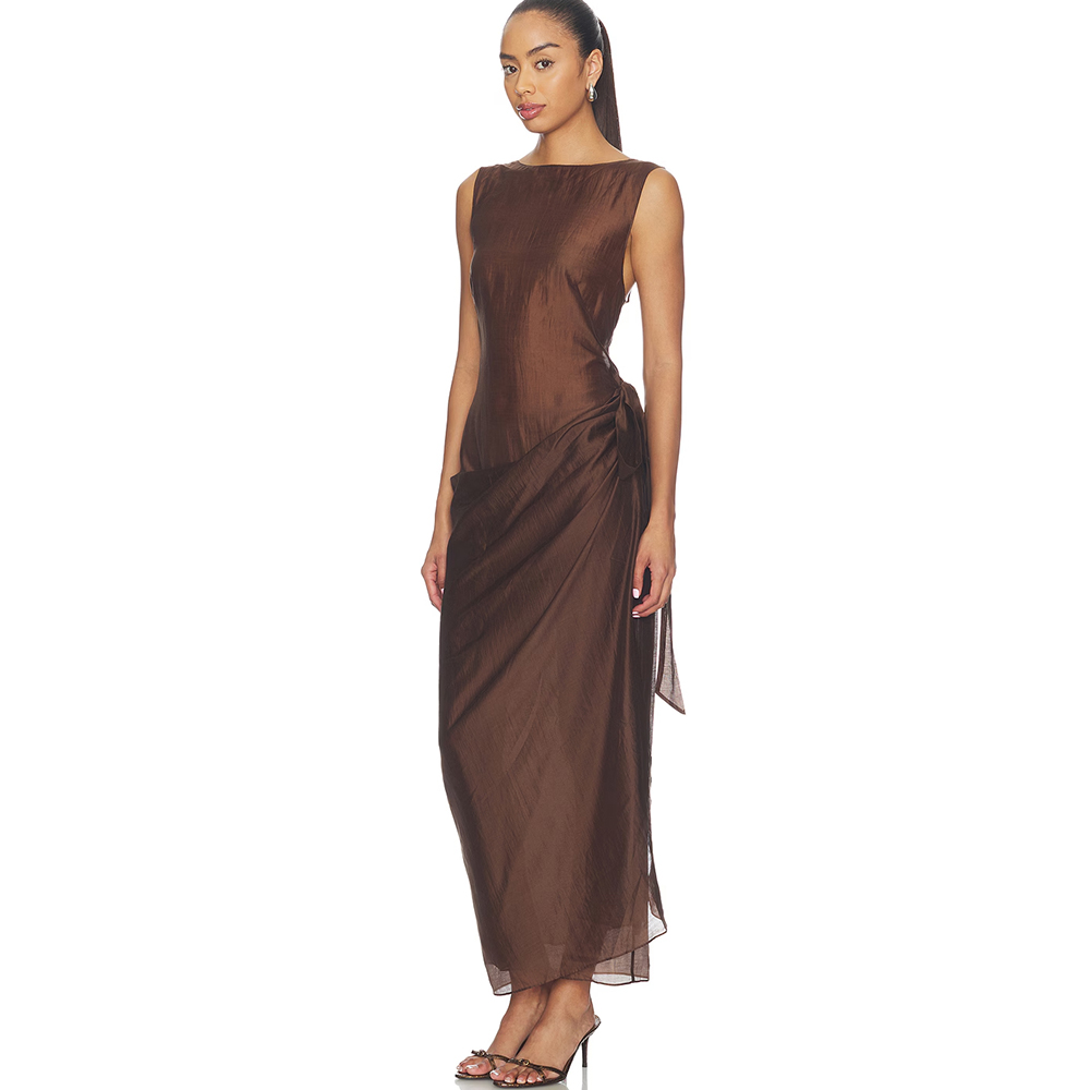 Women'S Formal Wear Wedding Guest - Abiye Elbiseler Omuzları Açık Kolsuz Yanları