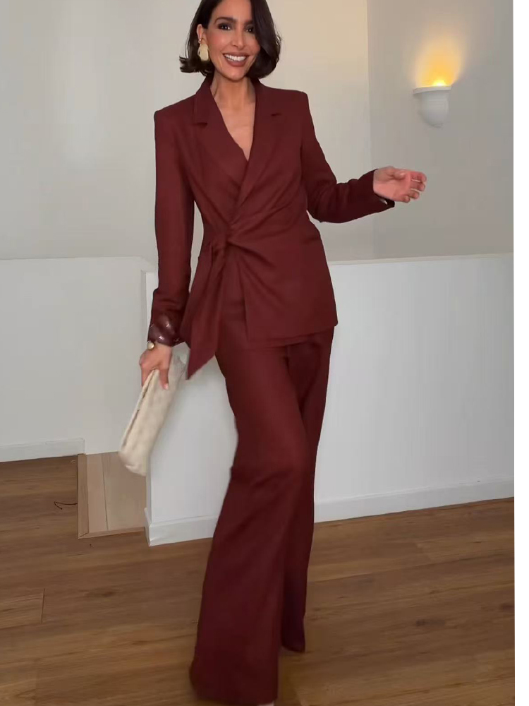 Women Formal Wear With Blazer - Moda Ofis Bayan Blazer Pantolon Takım