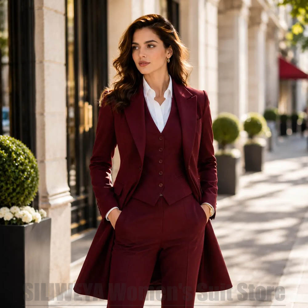 Women Formal Wear With Blazer - Şık Kadınlar İçin 3 Parçalı Takım