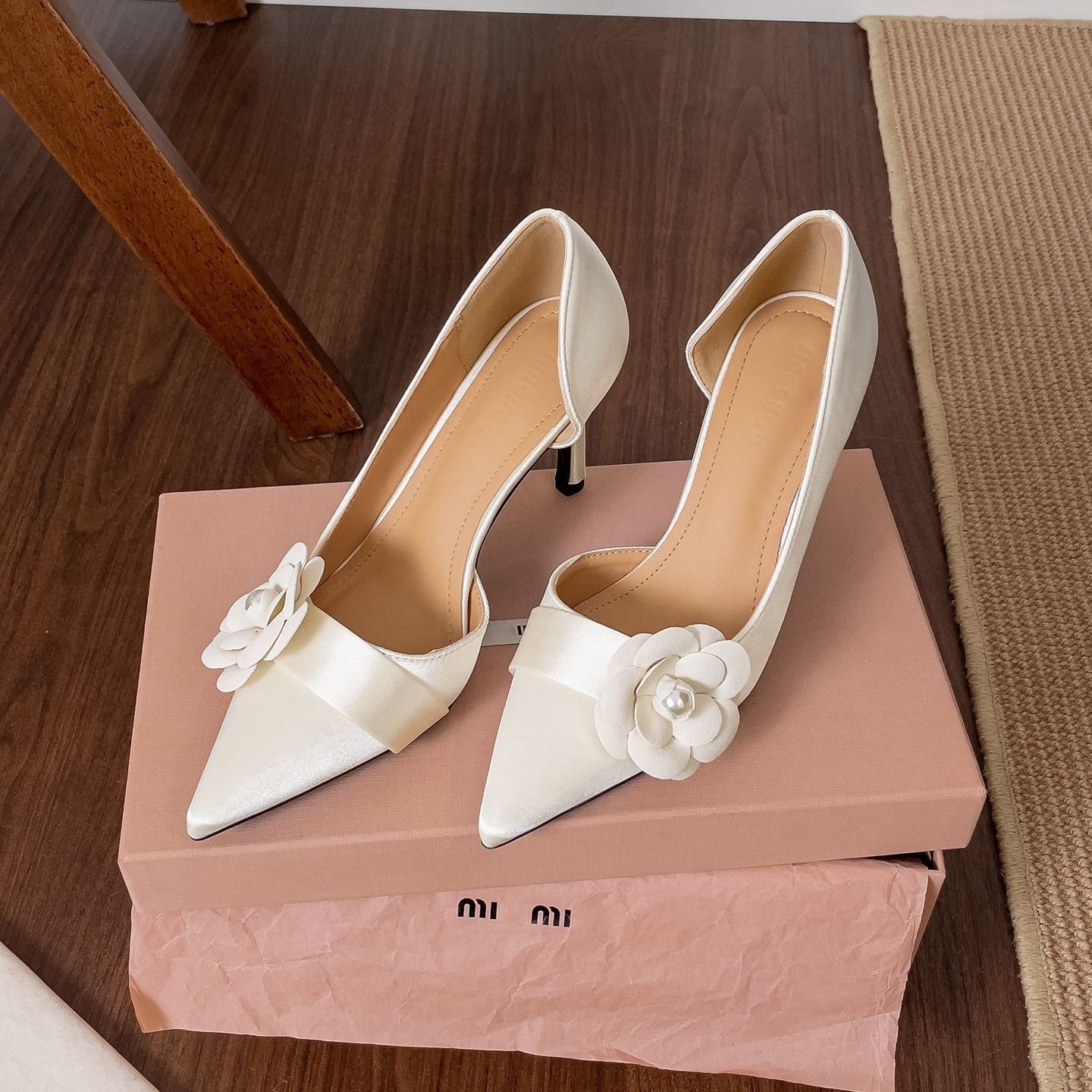Women Formal Wear Footwear - Saten Sivri Burun Stiletto Topuklu Ayakkabılar