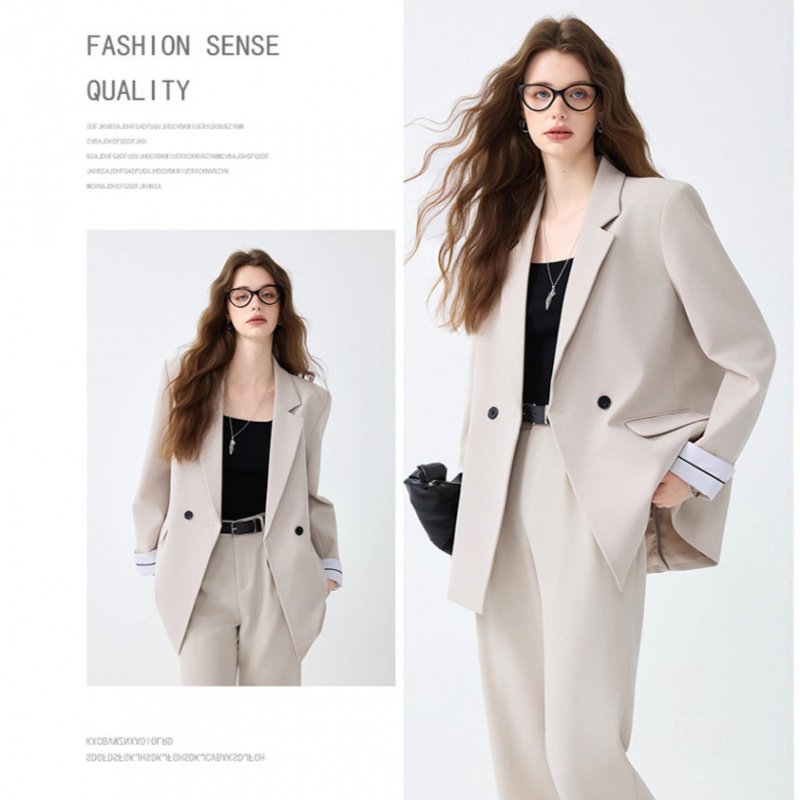 Women Formal Wear White Shirt - Bahar ve sonbahar için kırık beyaz