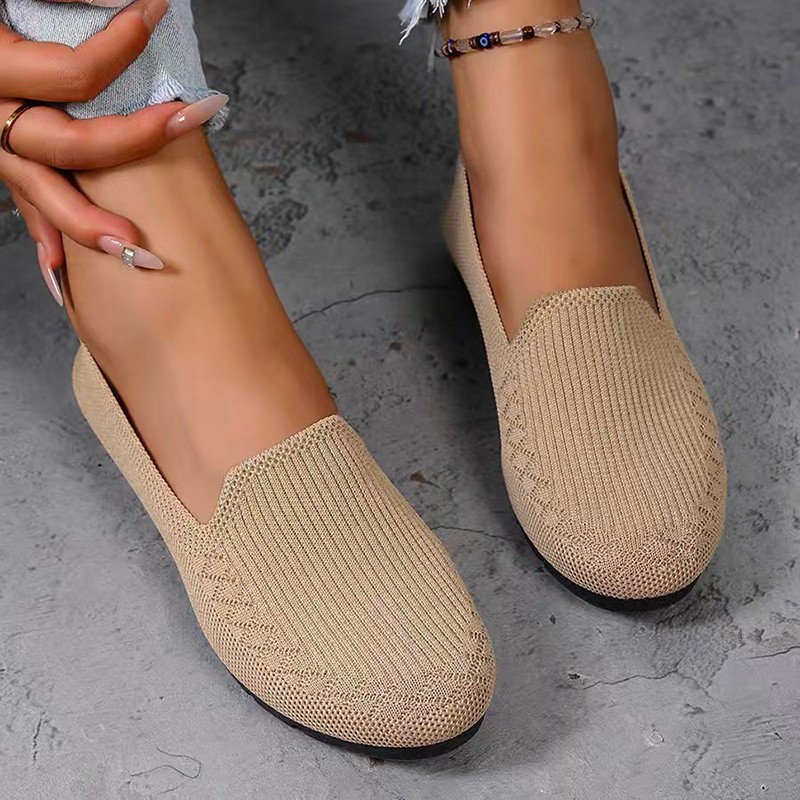 Formal Women Daily Wear Shoes - Kadın Örgü Loafer'lar Hafif Kaymaz Kadın