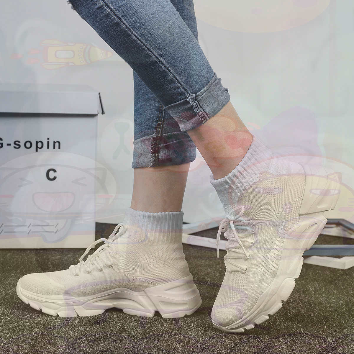 Formal Women Daily Wear Shoes - Yüksekliği Artırır Sümer Basketbol Basketbol kadın
