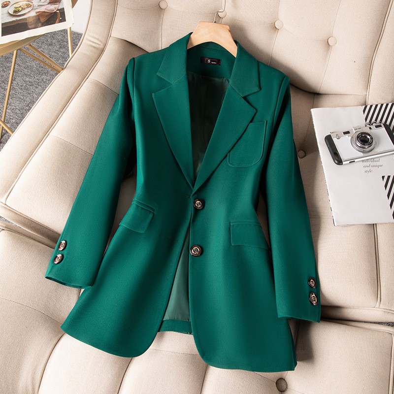Women Formal Wear With Blazer - Mavi Siyah Yeşil Kadın Resmi Blazer