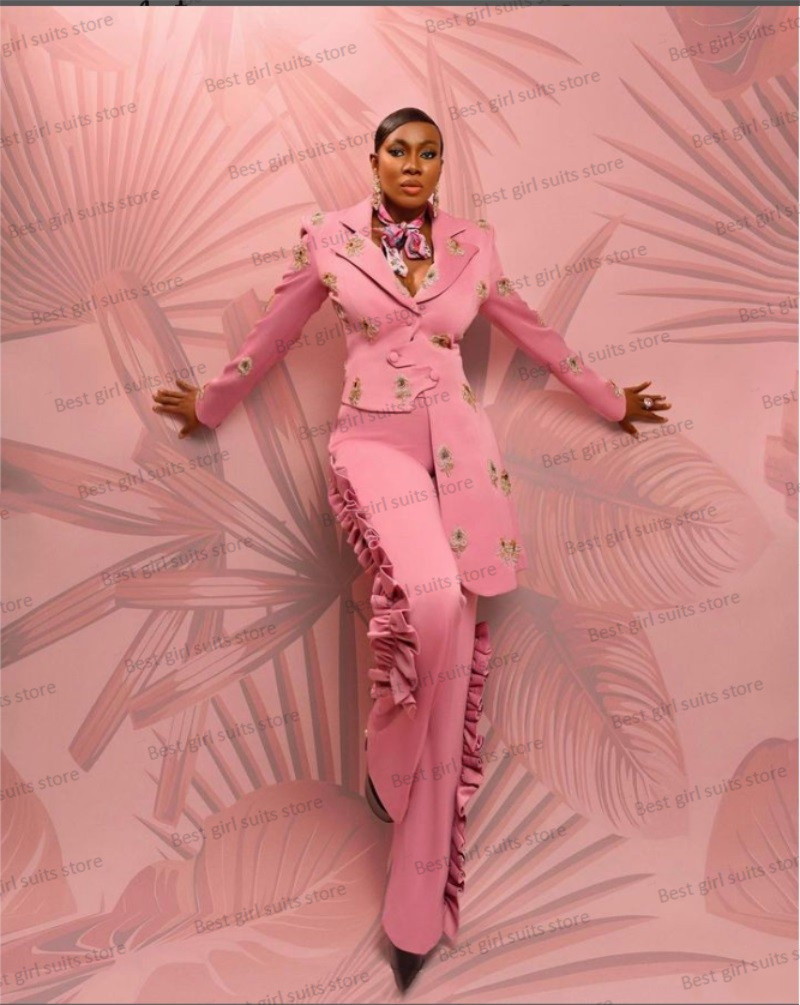 Pembe düğün kadınlar Suit Set  - Women'S Formal Wear Wedding Guest incelemesi ve fiyatı