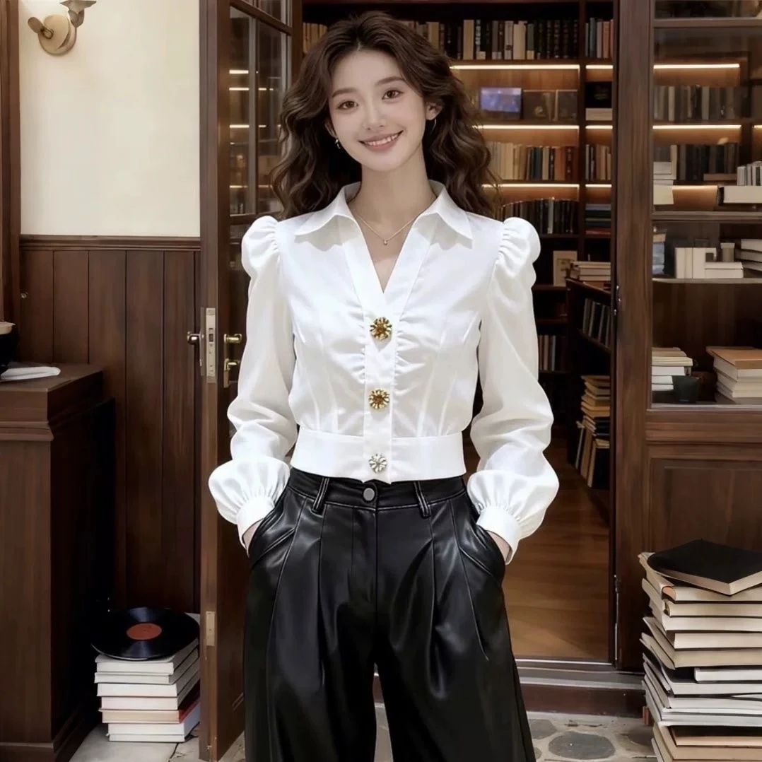 Zarif Beyaz Gömlek V Yaka Bluz - Women Formal Wear White Shirt incelemesi ve fiyatı