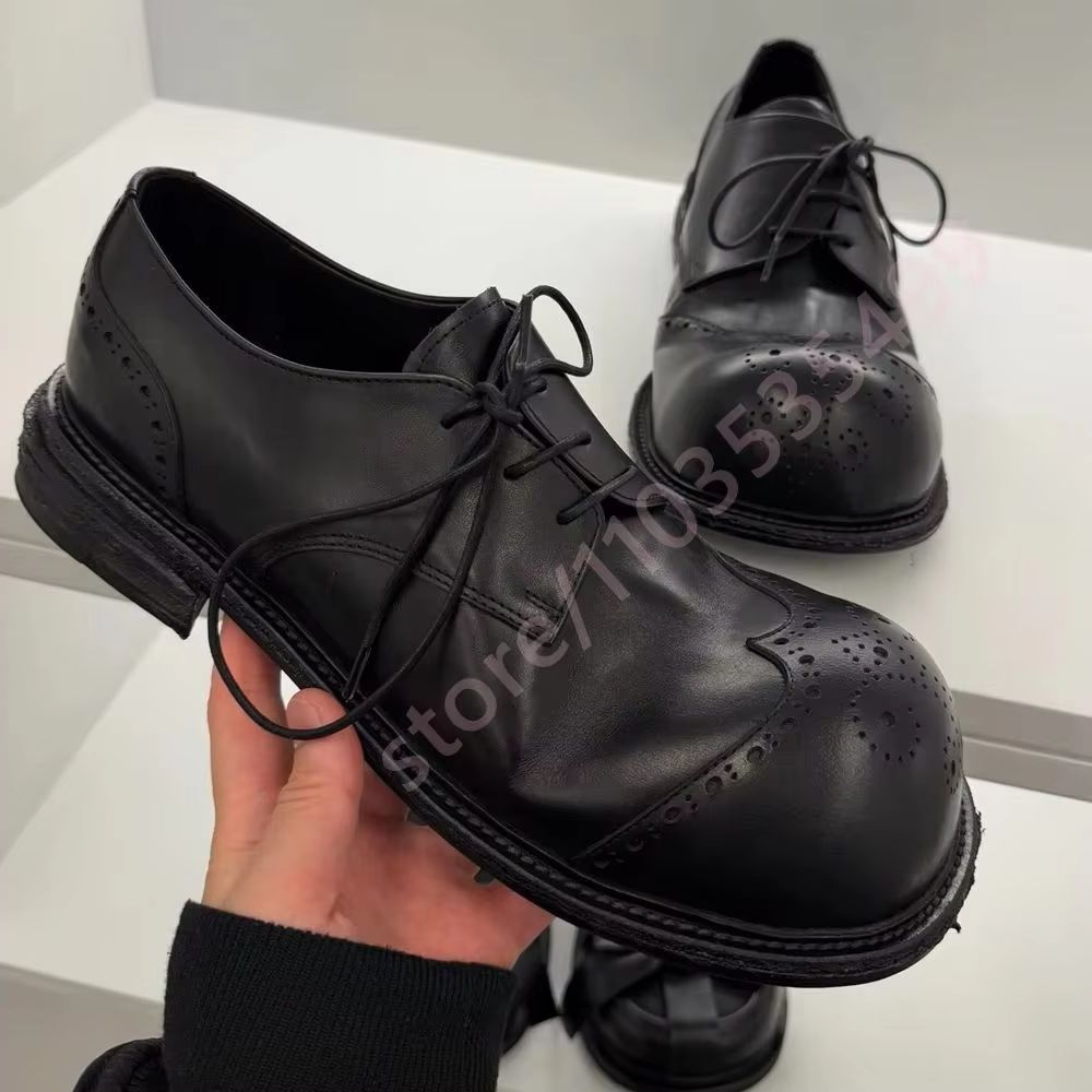 Vintage 2026 Siyah Deri Derby  - Formal Women Daily Wear Shoes incelemesi ve fiyatı