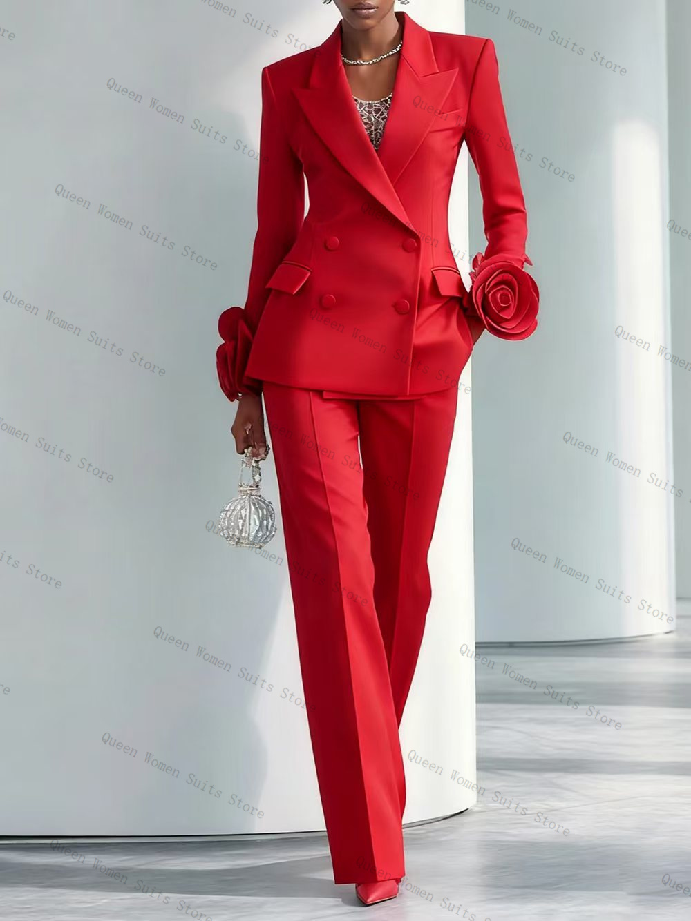 Lüks Kırmızı Kadın Takım Elbis - Women'S Red Formal Wear incelemesi ve fiyatı
