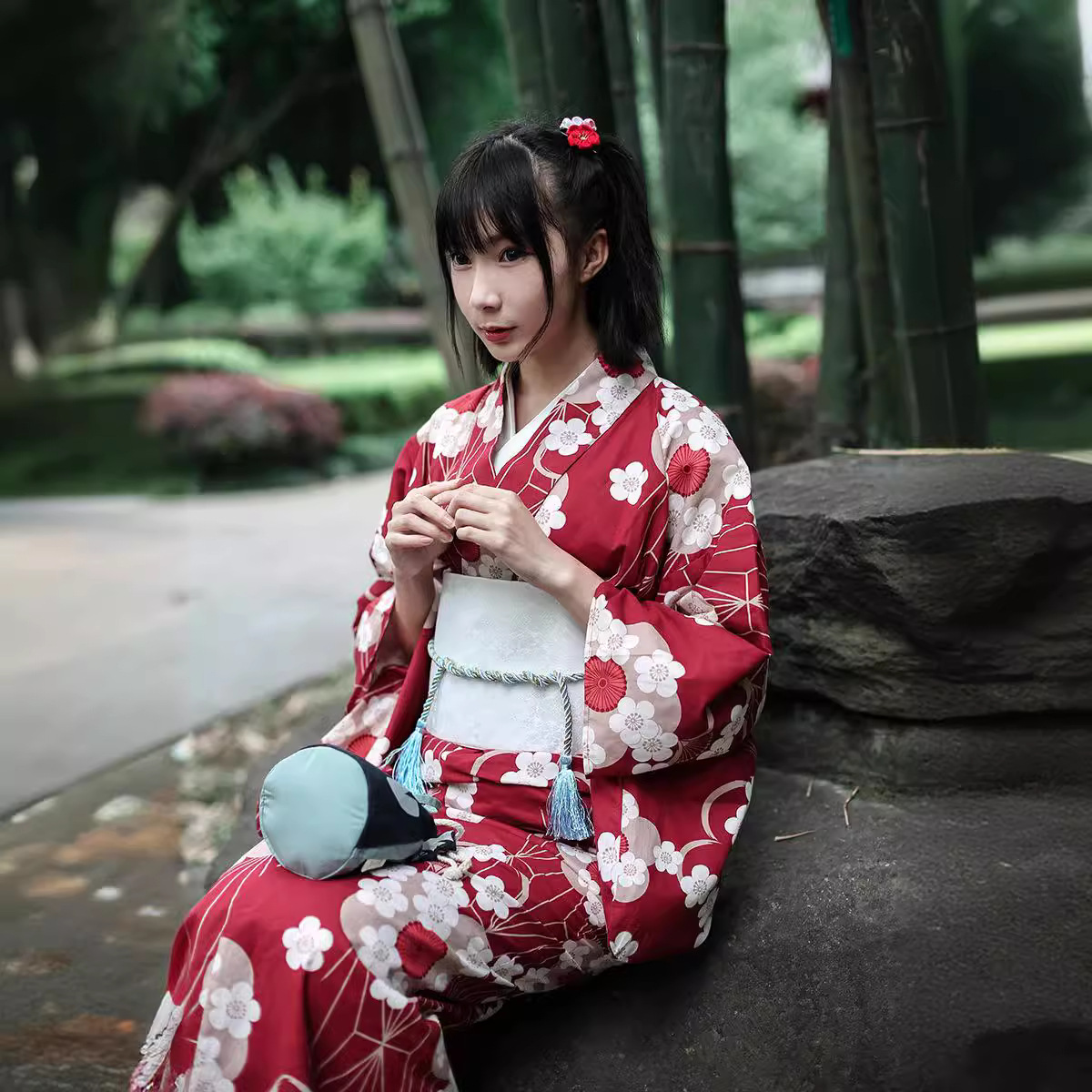 Kırmızı Japon Yukata Kimono Ka - Women'S Red Formal Wear incelemesi ve fiyatı