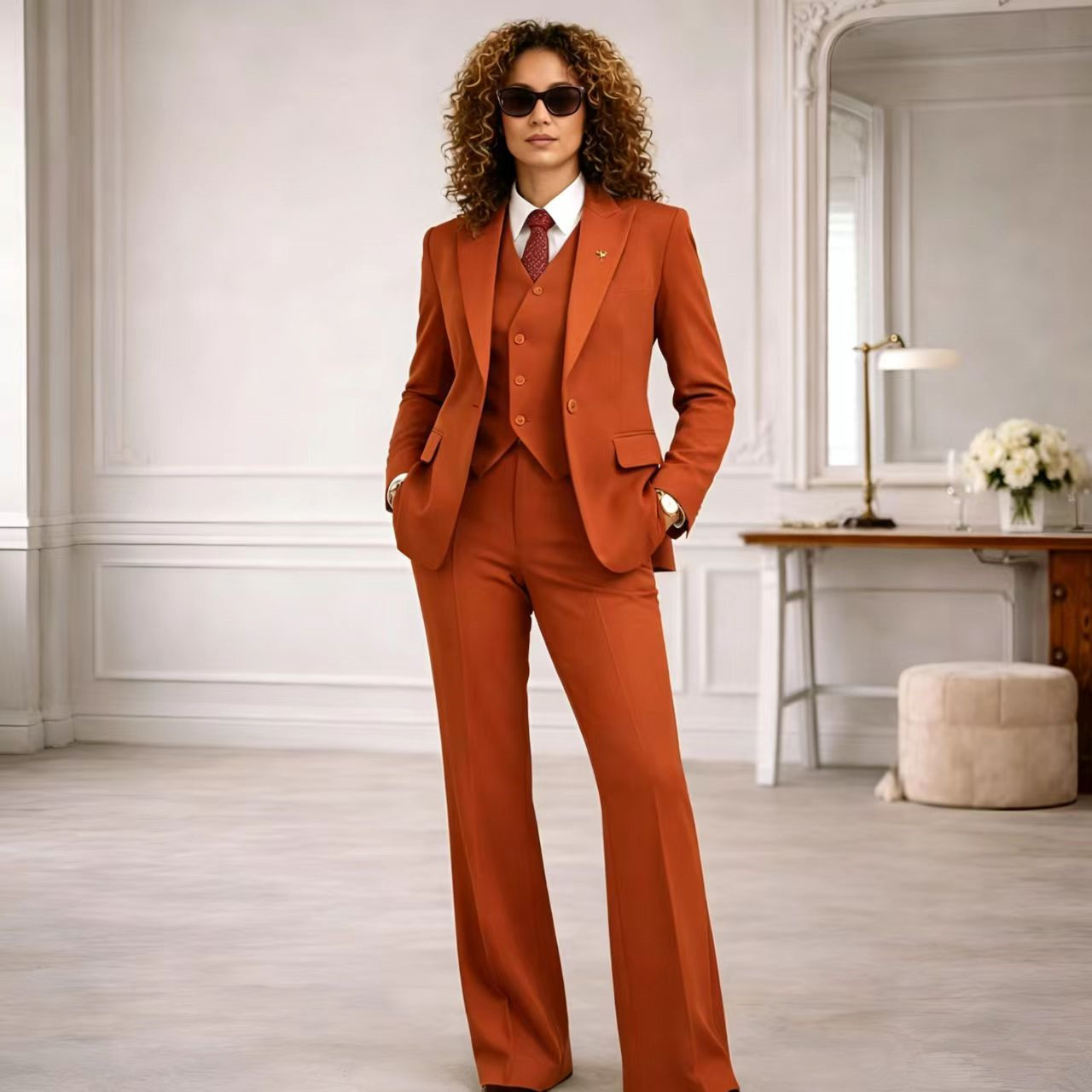 Rust Kadın Takımları 3 Parça V - Women Formal Wear Tailor incelemesi ve fiyatı