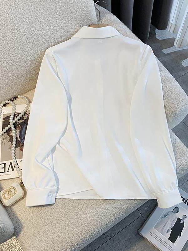 Beyaz Gevşek Uzun Kollu Gömlek - Women Formal Wear White Shirt incelemesi ve fiyatı