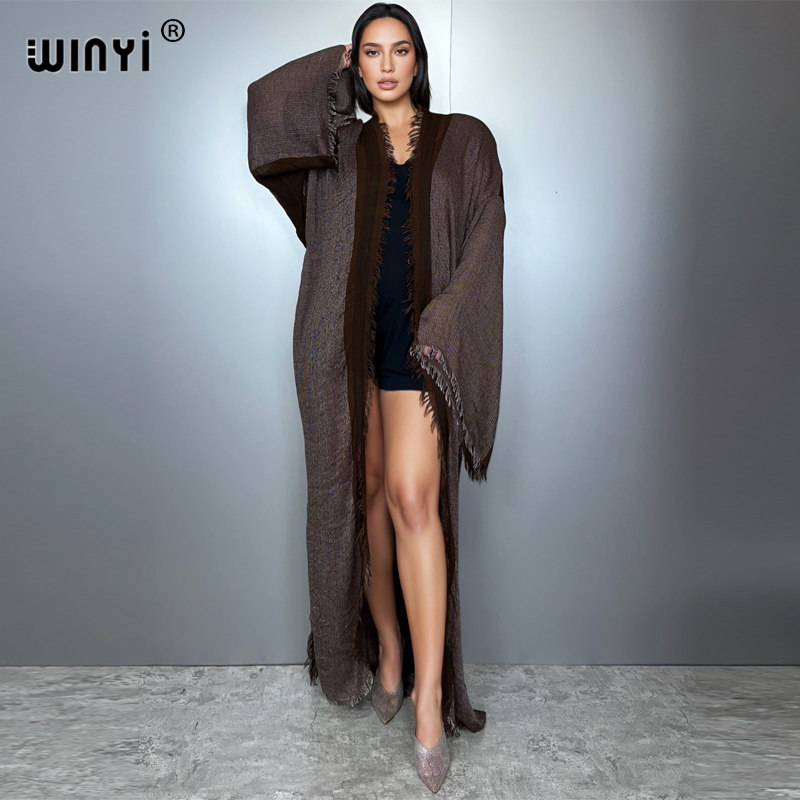 WINYI Retro Kimono Maxi Hırka  - Young Women'S Formal Wear incelemesi ve fiyatı
