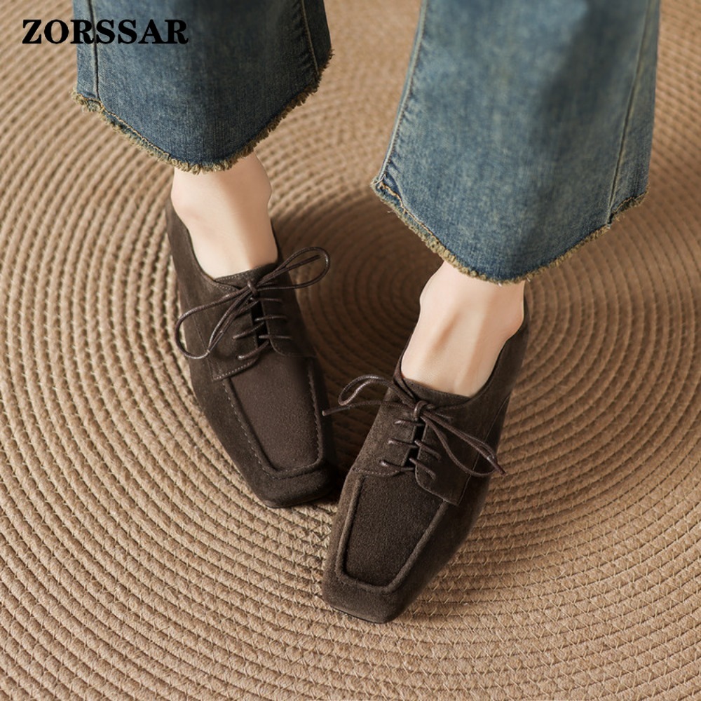 Kadın Kahverengi Süet Kare Bur - Formal Women Daily Wear Shoes incelemesi ve fiyatı