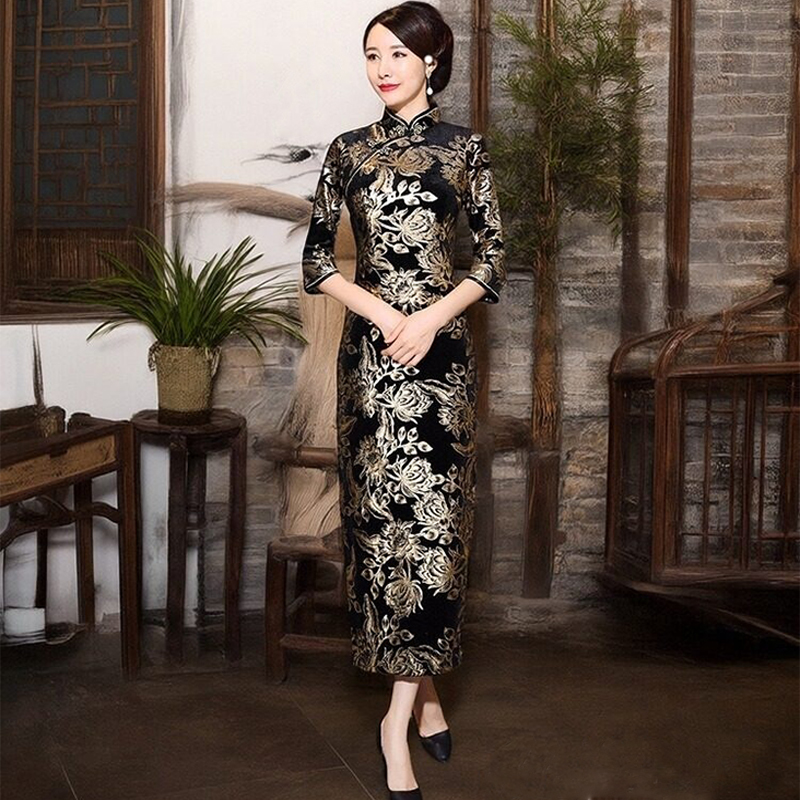 Qipao Kadın Sonbahar Kış Lüks  - Women'S Red Formal Wear incelemesi ve fiyatı